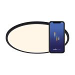 Nordlux Oja Smart 29 Loftlampe Metal Sort 15W 1600lm - 827-865 Justerbar Hvid | 294mm - Wifi og Blåtooth Dæmpbar