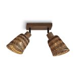 Good&Mojo Loftlampe Java Bambus Brun | Egnet til 2x E27 