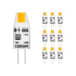 Fordelspakke 10x Osram LED Pin Micro Capsule G4 1W 100lm - 827 ekstra varm hvid | erstatter 10W