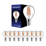 Fordelspakke 10x Noxion Lucent Lustre LED E14 Kugle filament klar 4.5W 470lm - 827 ekstra varm hvid | dæmpbar - erstatter 40W