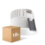 Fordelspakke 10x Ledvance LED spot Mørklight Aluminium Hvid 8W 680lm 36D - 930 varm hvid | Udsnit 68mm - IP44 - bedste farvegengivelse - dæmpbar