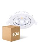 Fordelspakke 10x Noxion LED Vipbar Slim Spot Hvid 6W 550lm - 930 varm hvid | Udsnit 75mm - IP54 - bedste farvegengivelse 