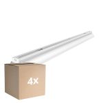 Fordelspakke 4x Noxion Lysrender Click Reflektor V2 LED T8 | Egnet til 1x 120cm LED Lysrør