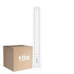 Fordelspakke 10x Philips CorePro PL-L LED Pære EM/Mains 12W - 830 Varm Hvid | 4-Pinde - Erstatter 24W