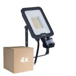 Fordelspakke 4x Philips LED Projektør Ledinaire BVP167 30W 3600lm 110D - 830-840-865 CCT | IP65 - Bevægelses- og Lyssensor - Symmetrisk