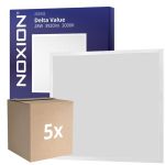Fordelspakke 5x Noxion LED Panel Delta Value V5 Backlit 28W 3920lm 830/840 CCT | 60x60cm - < 22 - Philips Driver