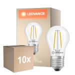 Fordelspakke 10x Ledvance Classic LED E27 Pære Filament Klar 1W 136lm - 827 Ekstra Varm Hvid | Erstatter 15W