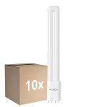 Fordelspakke 10x Noxion Lucent PL-L LED 11.9W 1500lm - 840 Kold Hvid | 4-Pinde - Erstatter 24W