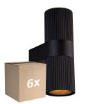 Fordelspakke 6x Nordlux Kyklop Vægbelysning Aluminium Sort Up & Down | Egnet til 2x GU10