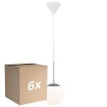 Fordelspakke 6x Nordlux Café Pendel Lampe Glas Hvid | Egnet til E27