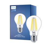Philips MASTER Value LED Pære E27 Pære klar 7.8W 1055lm - 927 ekstra varm hvid | bedste farvegengivelse - dæmpbar - erstatter 75W