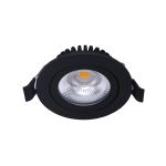 Noxion LED Vipbar Slim Spot sort 6W 550lm - 930 varm hvid | Udsnit 75mm - IP54 - bedste farvegengivelse 