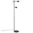 Nordlux Clyde Gulvlampe Metal Sort 8W 350lm - 827 Ekstra Varm Hvid | 3-Trin Dæmpbar