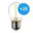 Fordelspakke 25x Noxion Lucent LED E27 Kugle filament klar 1.4W 136LM - 827 ekstra varm hvid | erstatter 15W