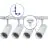 Bright Choice Komplet sæt 1-Fase Rail L 1 x 1,5 Meter Hvid | incl. 4x Spot + GU10 2700K 3W Dæmpbar + Endedæksel, Strømstik og L -Forbindelsesstykke