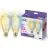 Dobbeltpakke 2x WiZ Smart LED E27 Edison Filament Guld 7W 640lm | Bedste Farvegengivelse - Dæmpbar - Erstatter 50W