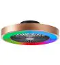 Brilliant Slimline Loftventilator Plast  Metal Sort Guld 36W 4700lm - 830-865 CCT+RGB | 490mm - Fjernbetjening Dæmpbar