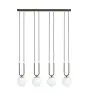 Emibig Pendel Lampe Glam Stål Sort | Egnet til 4x E14 - Max 10W