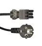 Noxion GST - Kompatibel Forsyningskabel Sort - Hun + Schuko Europlug - 3m - 3 pole 0.75mm2