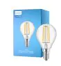 Philips Corepro LED Lustre E14 Kugle filament klar 4.3W 470lm - 827 ekstra varm hvid | erstatter 40W