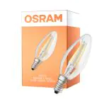 Osram Classic LED E14 Kerte Filament Klar 5.5W 806lm - 827 Ekstra Varm Hvid | Dæmpbar - Erstatter 60W