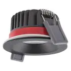 Ledvance LED spot Fire Rated Aluminium sort 8W 680lm 36D - 930 varm hvid | Udsnit 68mm - IP65 - bedste farvegengivelse - dæmpbar