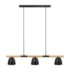 Nordlux Theo 3-Rail Pendel Lampe Metal og Træ Sort | Egnet til 3x GU10