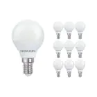 Fordelspakke 10x Noxion Lucent Lustre LED E14 Kugle matt 4.5W 470lm - 827 ekstra varm hvid | erstatter 40W