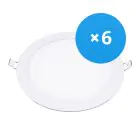 Fordelspakke 6x Bright Choice LED Downlight UltraSlim 24W 1950lm 110D - 840 Kold Hvid | 295mm - Udsnit 280mm