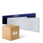 Fordelspakke 5x Noxion LED Panel Ecowhite V4.0 28W 3360lm - 830-840-865 CCT | 120x30cm - UGR 