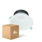 Fordelspakke 4x Philips LED downlight Coreline DN142B Aluminium Hvid 19.2W 2300lm 60D - 840 kold hvid | Udsnit 200mm - IP20 - Hvid Reflektor