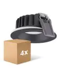 Fordelspakke 4x Ledvance LED spot Air Fix Aluminium sort 6W 510lm 36D - 930 varm hvid | Udsnit 68mm - IP65 - bedste farvegengivelse - dæmpbar