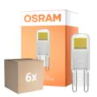 Fordelspakke 6x Osram LED Capsule G9 Klar 1.8W 200lm - 827 Ekstra Varm Hvid | Erstatter 20W