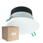 Fordelspakke 4x Philips LED downlight Coreline DN142B Aluminium Hvid 11W 1200lm 60D - 830 varm hvid | Udsnit 155mm - IP20 - Hvid Reflektor