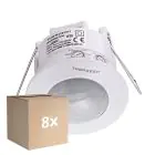 Fordelspakke 8x Thorgeon Bevægelsessensor PIR Hvid | IP20 | 6M | Max 800W