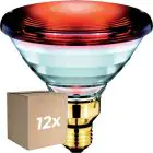 Fordelspakke 12x Philips PAR38 IR 150W E27 230V rød