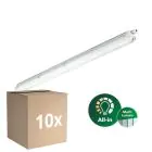 Fordelspakke 10x Philips LED Vandtæt Lysrender Coreline WT120C G3 28W 4600lm - 840 Kold Hvid | 120cm - Erstatter 2x36W