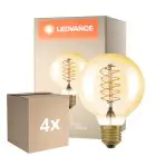 Fordelspakke 4x Ledvance Vintage 1906 LED E27 Globe guld 4.8W 420lm - 822 ekstra varm hvid | dæmpbar - erstatter 37W