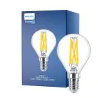Philips MASTER LED E14 Kugle Filament Klar 3.4W 470lm - 922-927 Dim To Warm | Bedste Farvegengivelse - Dæmpbar - Erstatter 40W