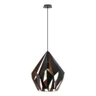 Eglo Pendel Lampe Carlton 1 Sort, Kobber | Egnet til E27